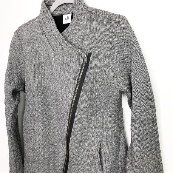 CABI herringbone quilted Moto jacket - Picture 4 of 12